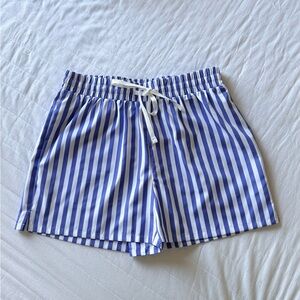 Gianni Bini High Waist Blue and White Striped with pockets Shorts - size s